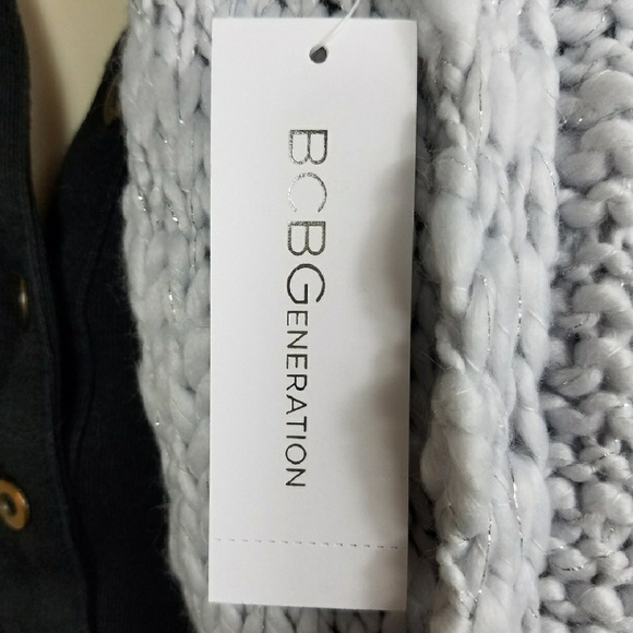 ❄2/$15 BCBGeneration Sparkly Gray Infinity Scarf - Picture 4 of 5